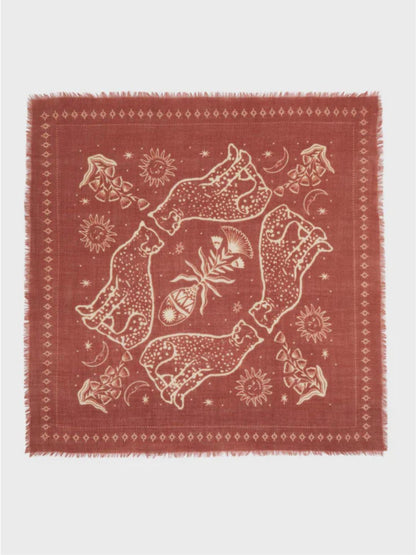 Piccolo Foulard Lana Sasha Terracotta