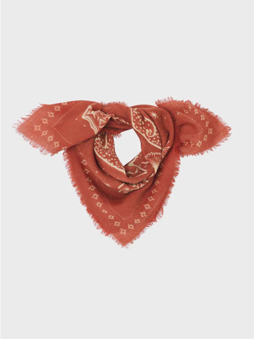 Small Sasha Terracotta Wool Scarf
