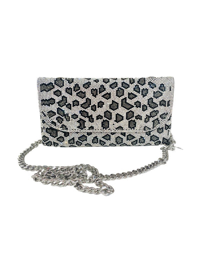 Pochette Strass Argento Leopardata 0601