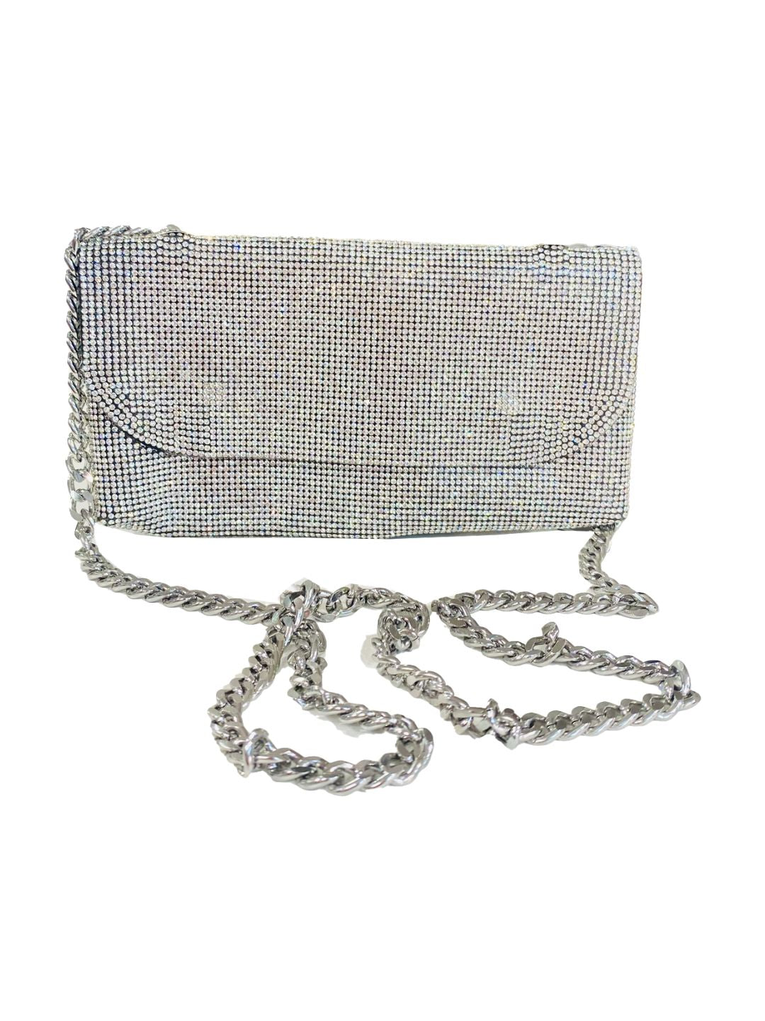 Pochette Strass Argento 0601