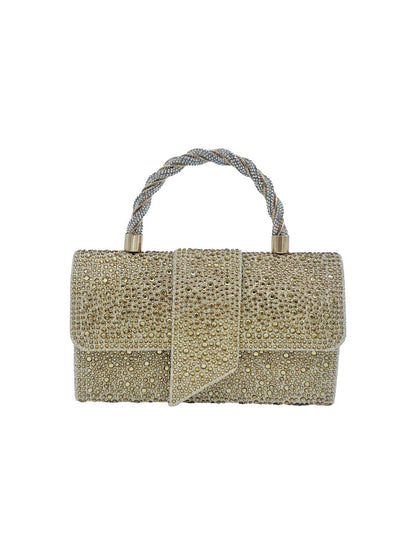 Pochette a Mano Strass Oro Bronzato 2578
