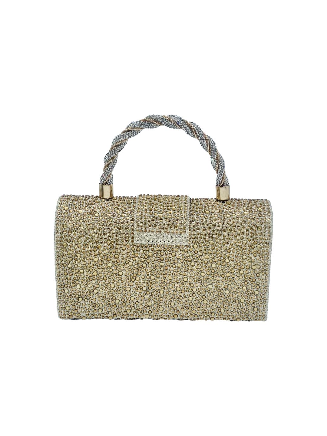Pochette a Mano Strass Oro Bronzato 2578