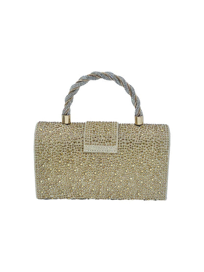 Pochette a Mano Strass Oro Bronzato 2578