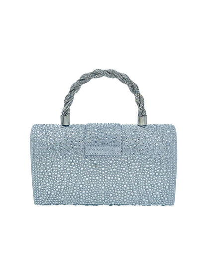 Pochette a Mano Strass Argento 2578