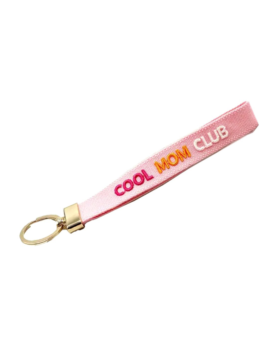 Portachiavi "COOL MOM CLUB" Rosa e Multicolor