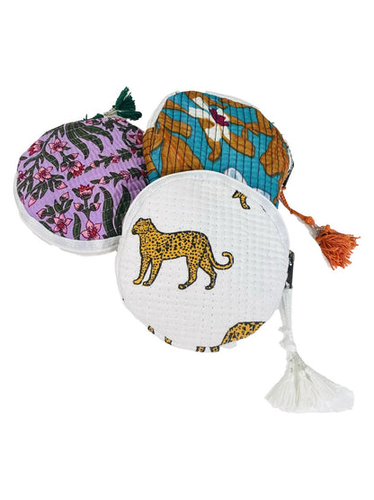 Portamonete rotondo trapuntato Radical Chic