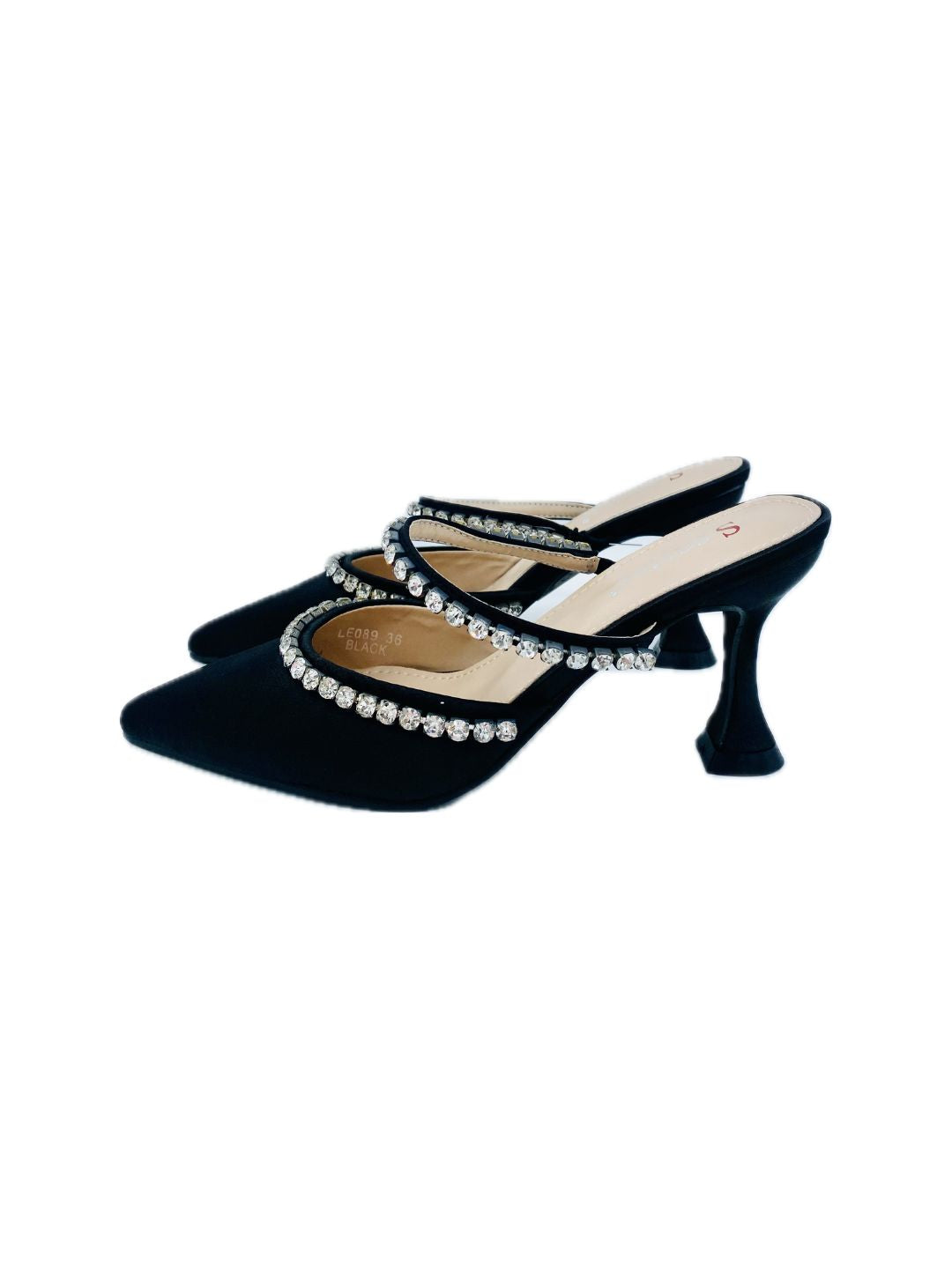 SABOT RASO CON STRASS NERO 089