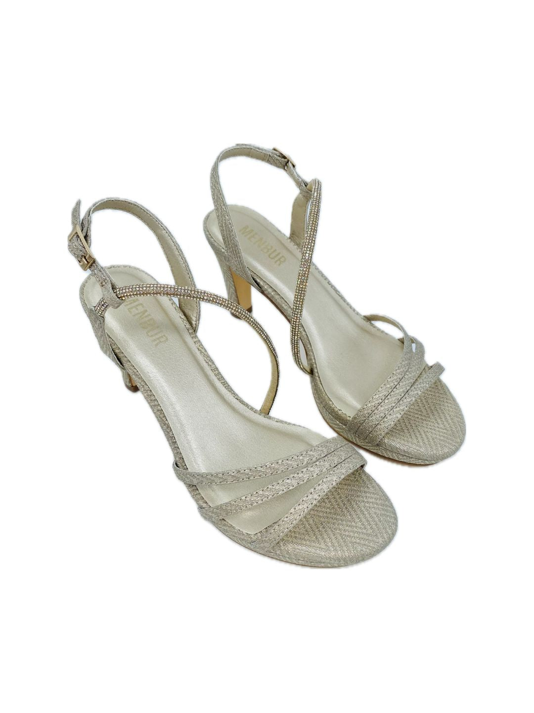 GLITTER AND RHINESTONE GOLD SANDAL 25679