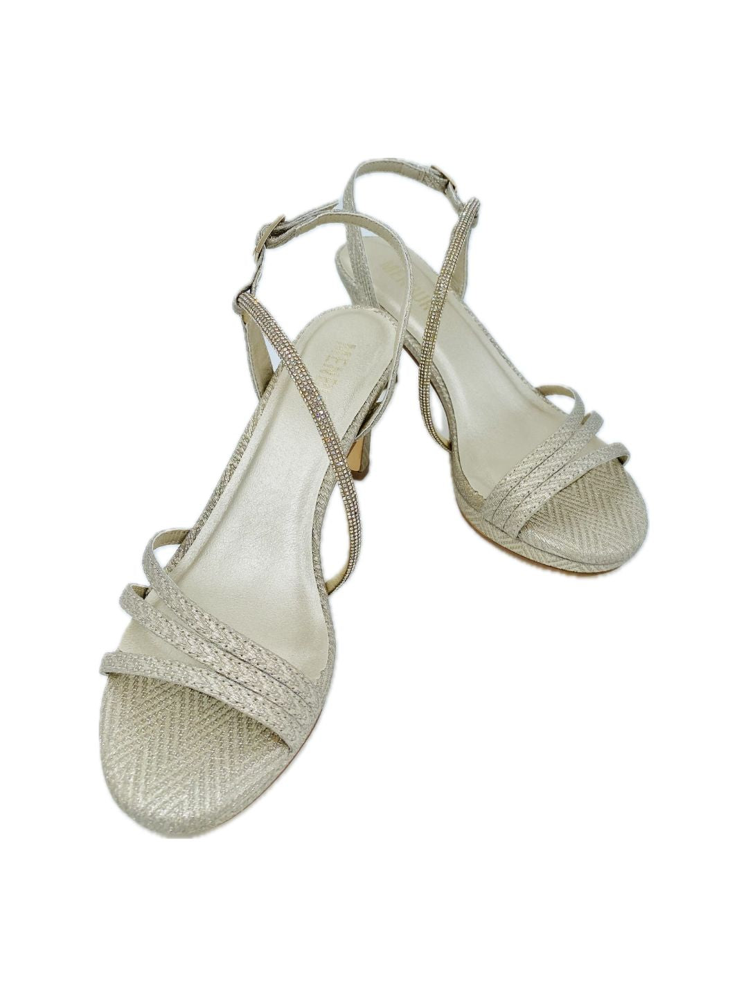 GLITTER AND RHINESTONE GOLD SANDAL 25679