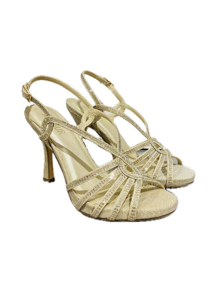 SANDALO GLITTER E STRASS GOLD 25693