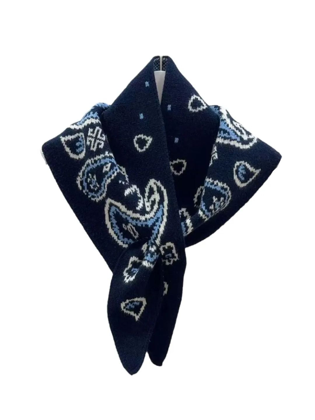 Black Bandana Cardigan with Fringes