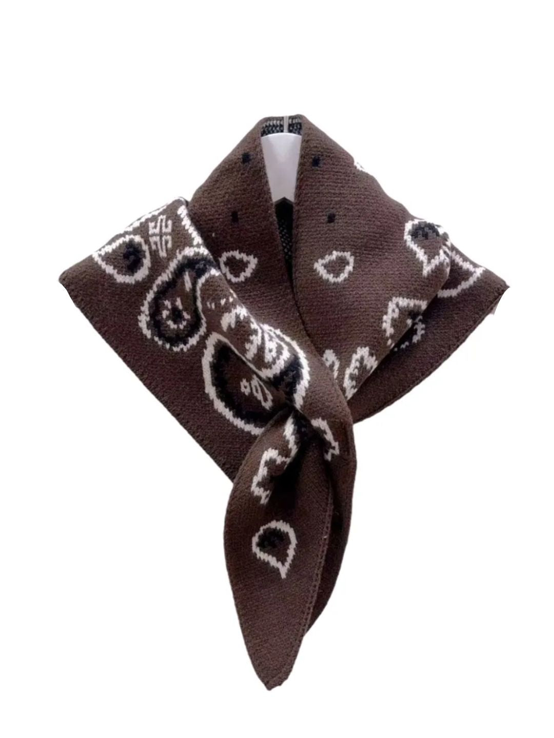 Black Bandana Cardigan with Fringes