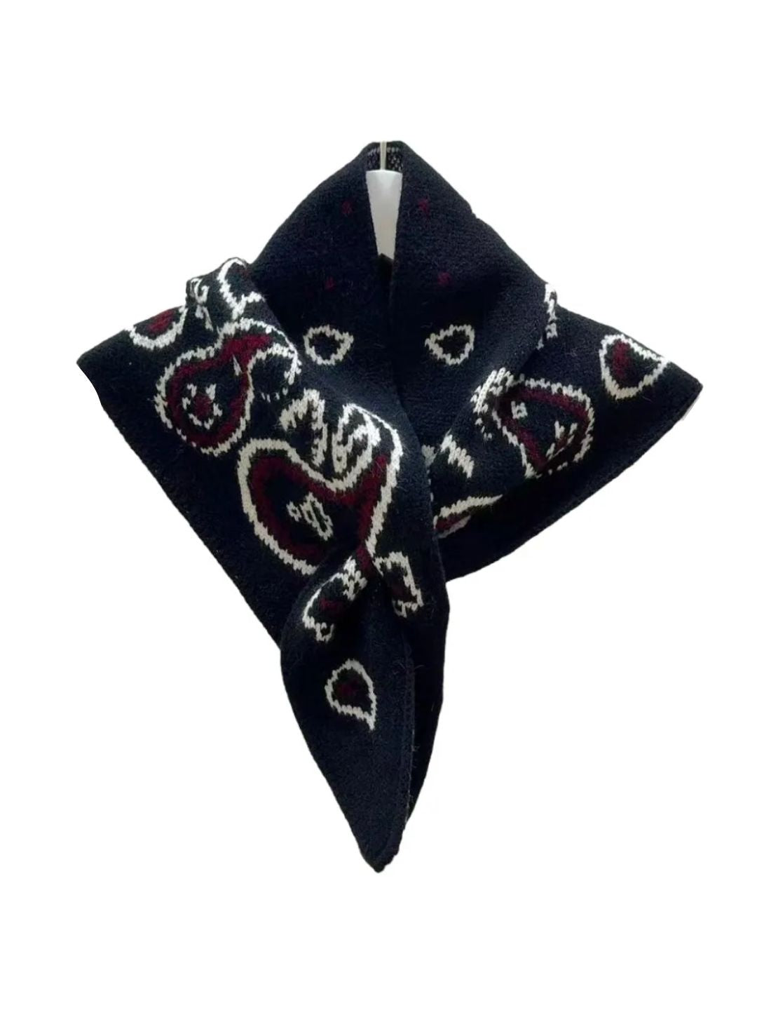 Black Bandana Cardigan with Fringes