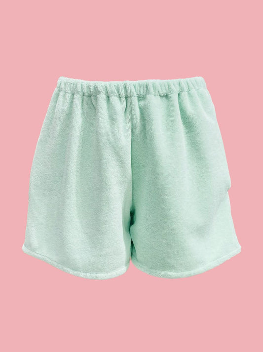 SHORTS BASIC spugna bambù Verde acqua Ribes of LOVE
