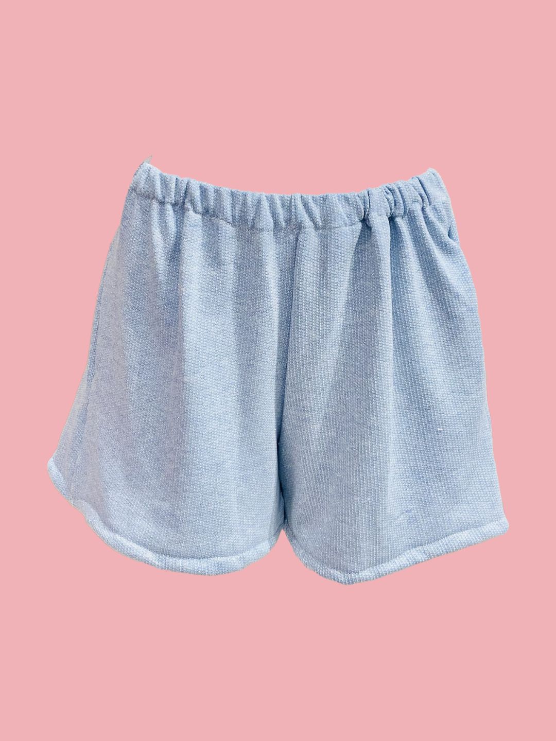 SHORTS BASIC spugna garzata Azzurro Ribes of LOVE
