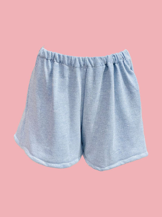 SHORTS BASIC spugna garzata Azzurro Ribes of LOVE