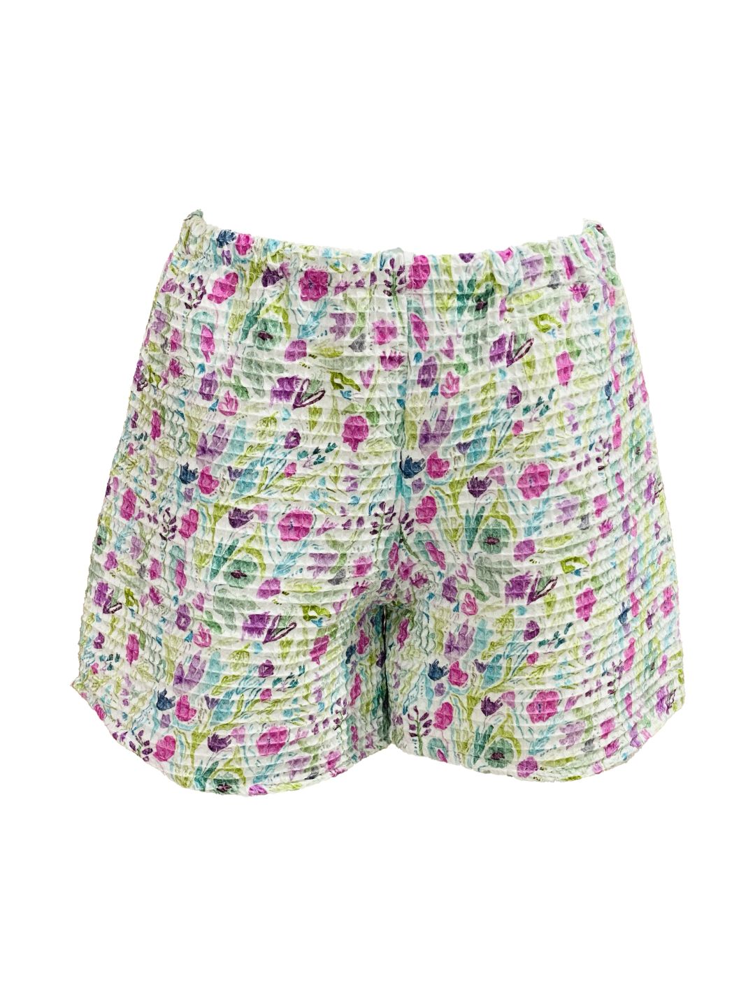 SHORTS BASIC spugna nido d'ape eucalipto Ribes of LOVE