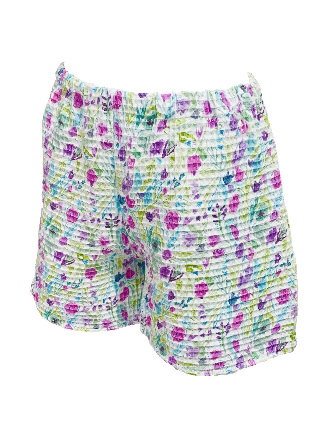 SHORTS BASIC spugna nido d'ape eucalipto Ribes of LOVE