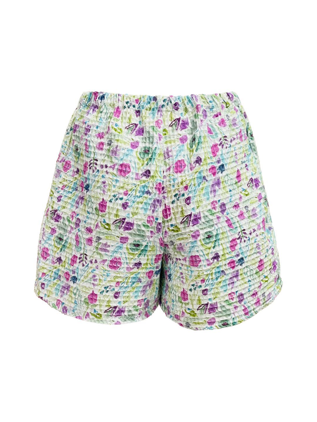 SHORTS BASIC spugna nido d'ape eucalipto Ribes of LOVE