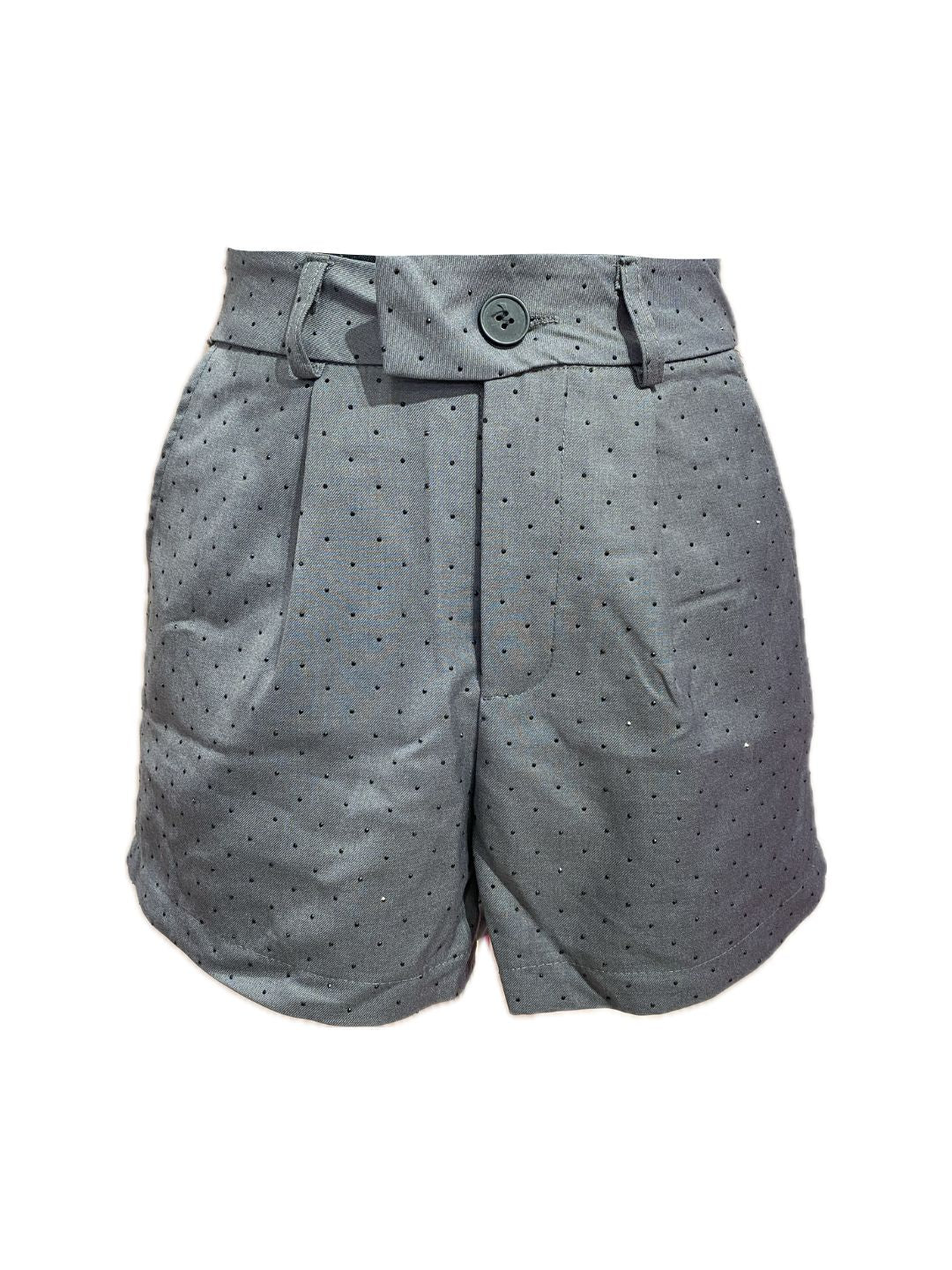 SHORTS GRIGIO STRASS