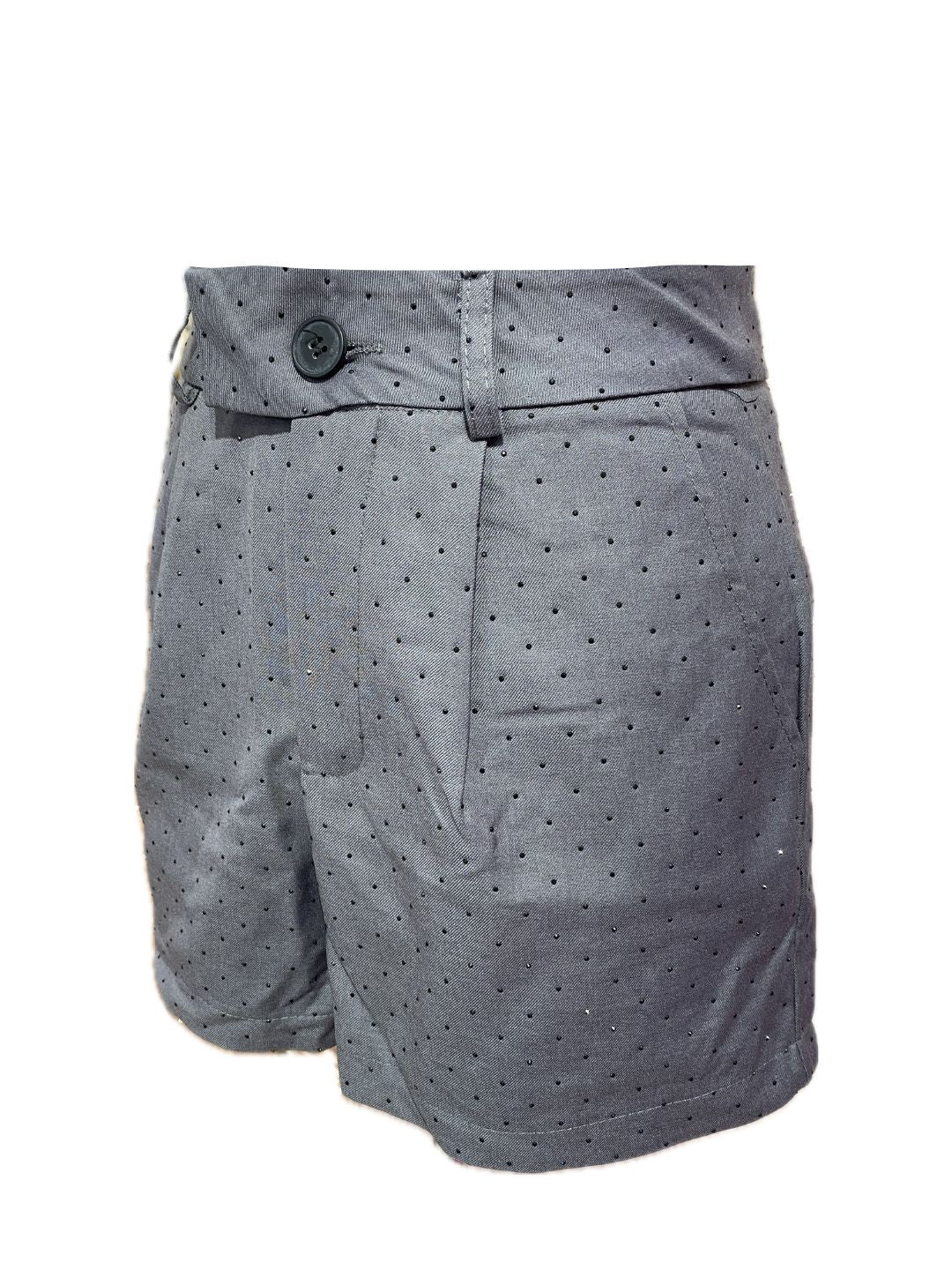 SHORTS GRIGIO STRASS