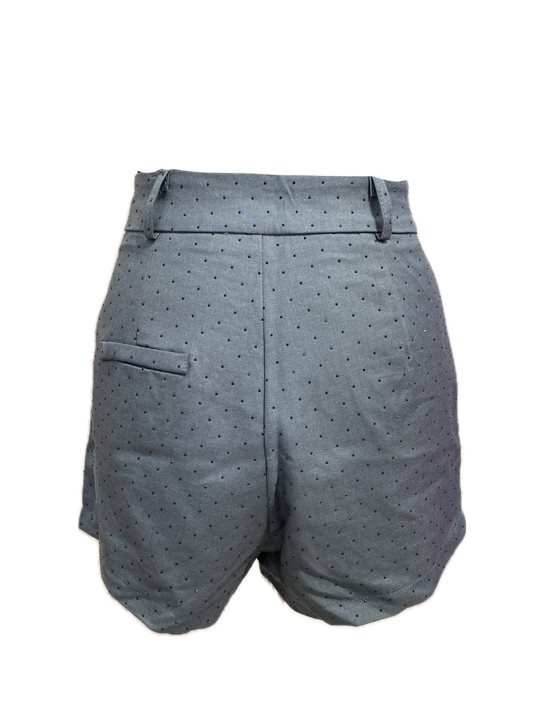 SHORTS GRIGIO STRASS