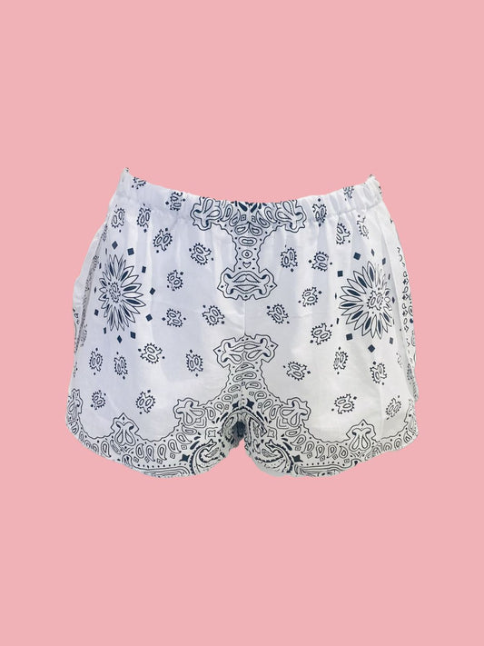 SHORTS PORTAFOGLIO Bandana Bianco Ribes of LOVE