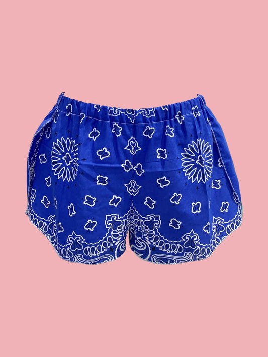 SHORTS PORTAFOGLIO Bandana Blu Cobalto Ribes of LOVE