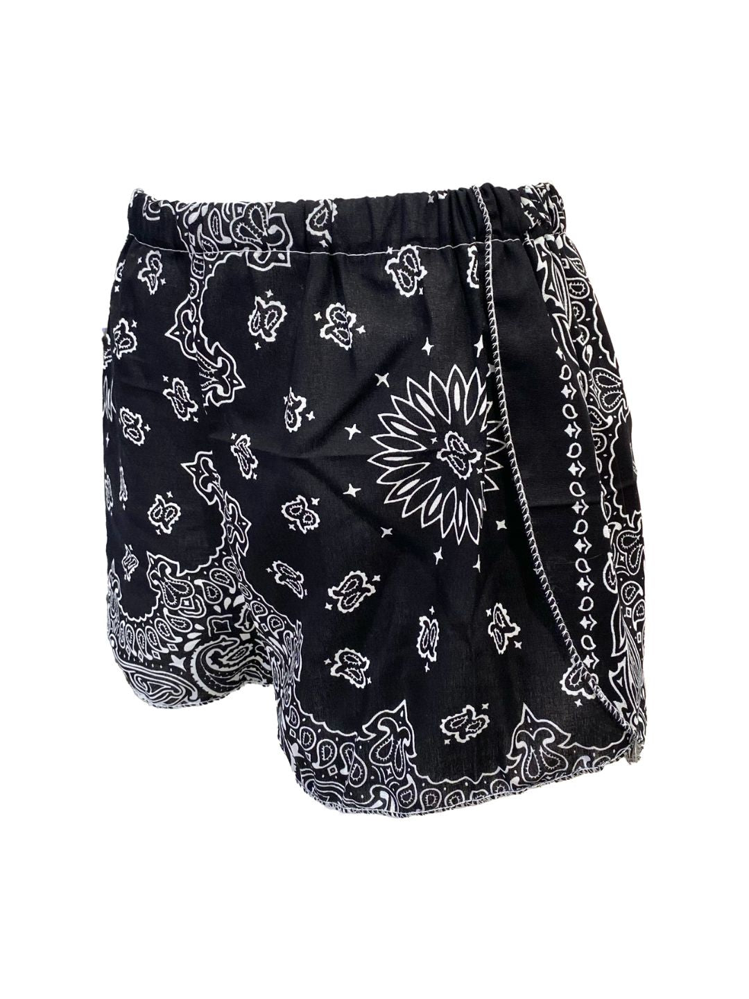 SHORTS PORTAFOGLIO Bandana Nero Ribes of LOVE