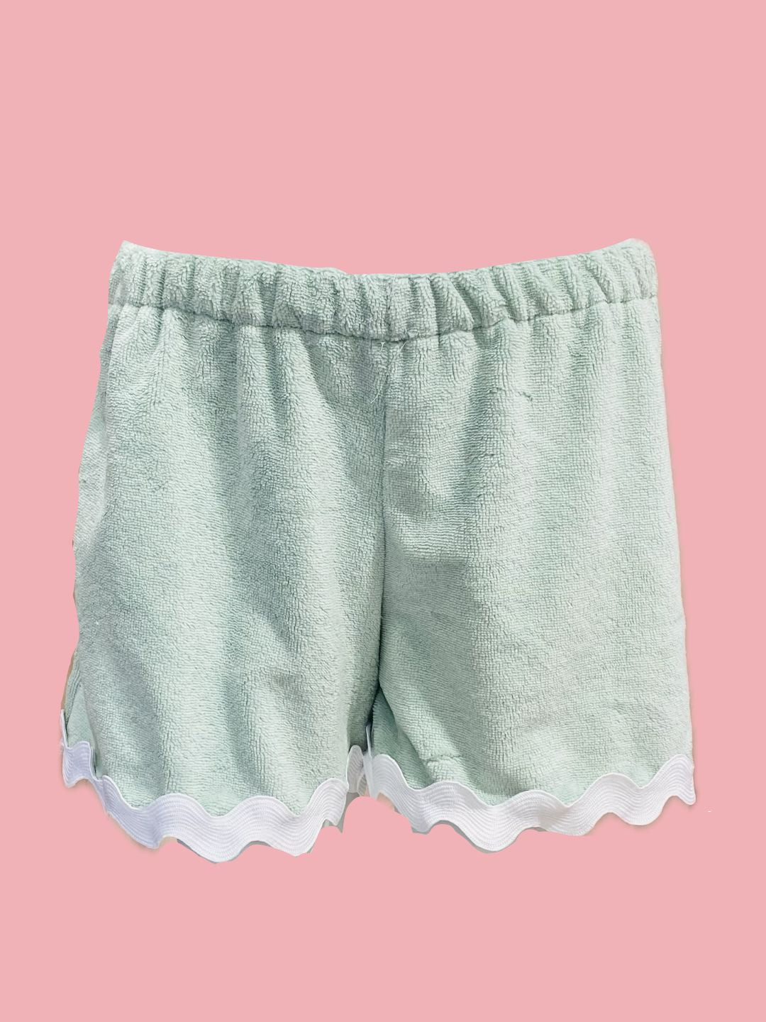 SHORTS SPUGNA ZIGZAG B Verde Acqua Ribes of LOVE