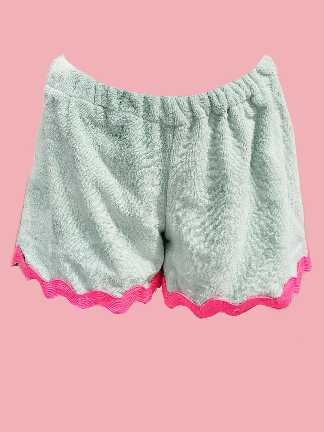 SHORTS SPUGNA ZIGZAG F Verde Acqua Ribes of LOVE