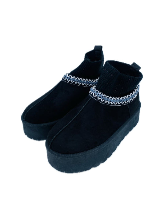 STIVALI SLIPPERS NEVE NERO 7657