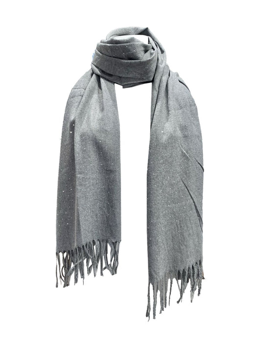 Sciarpa Strass Grigia
