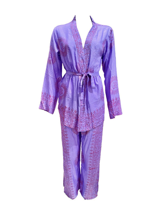 Set kimono e pantalone OM collection Lilla