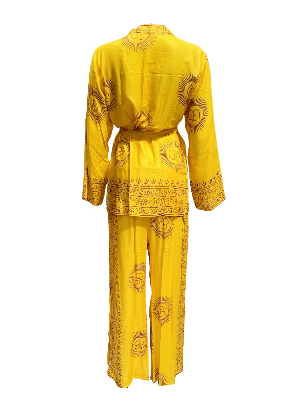Set kimono e pantalone OM collection Giallo Ocra