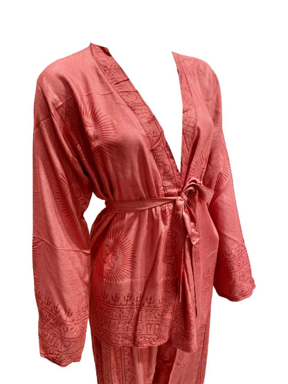 OM collection kimono and trousers set 