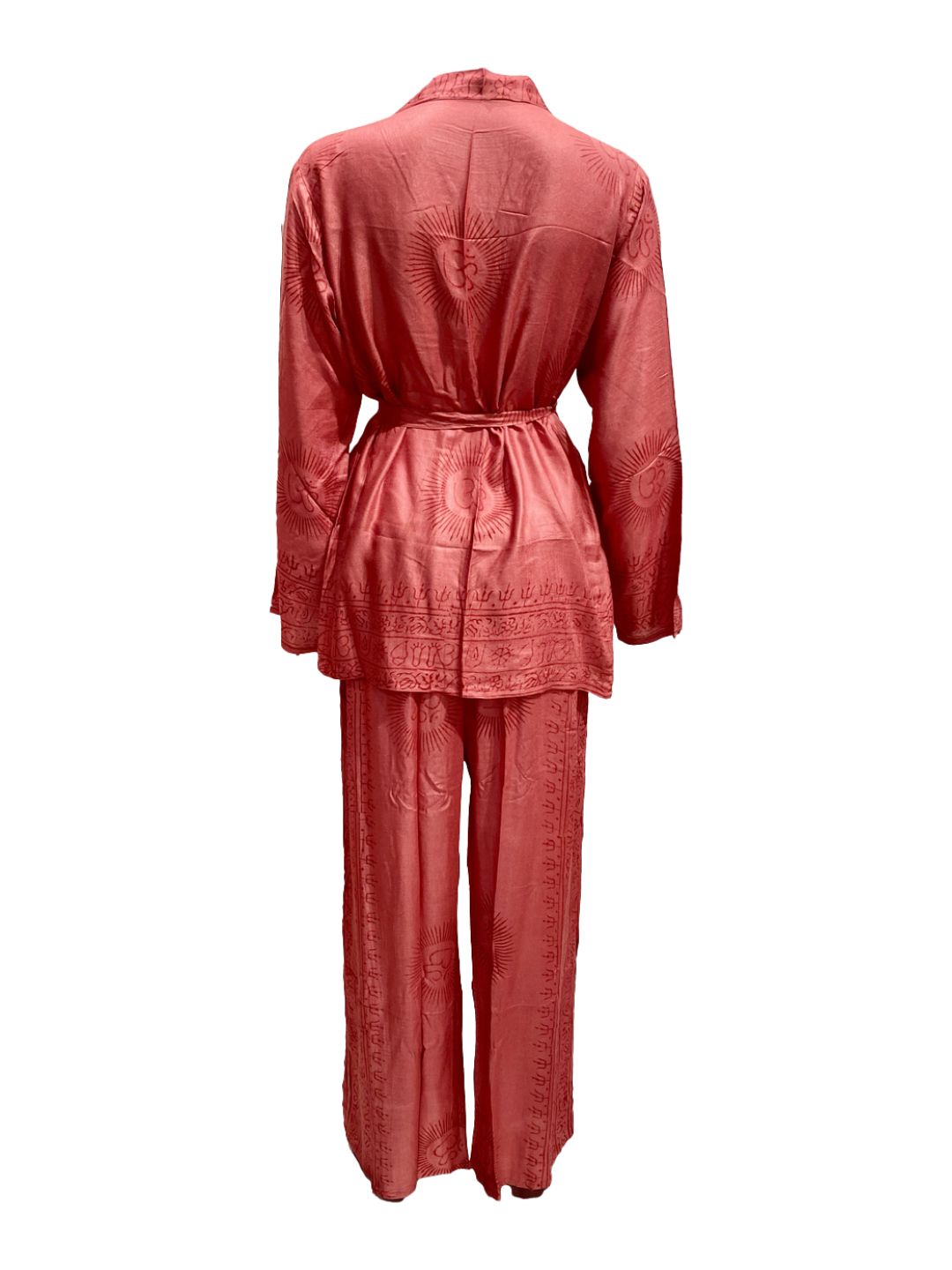 Set kimono e pantalone OM collection Rosso