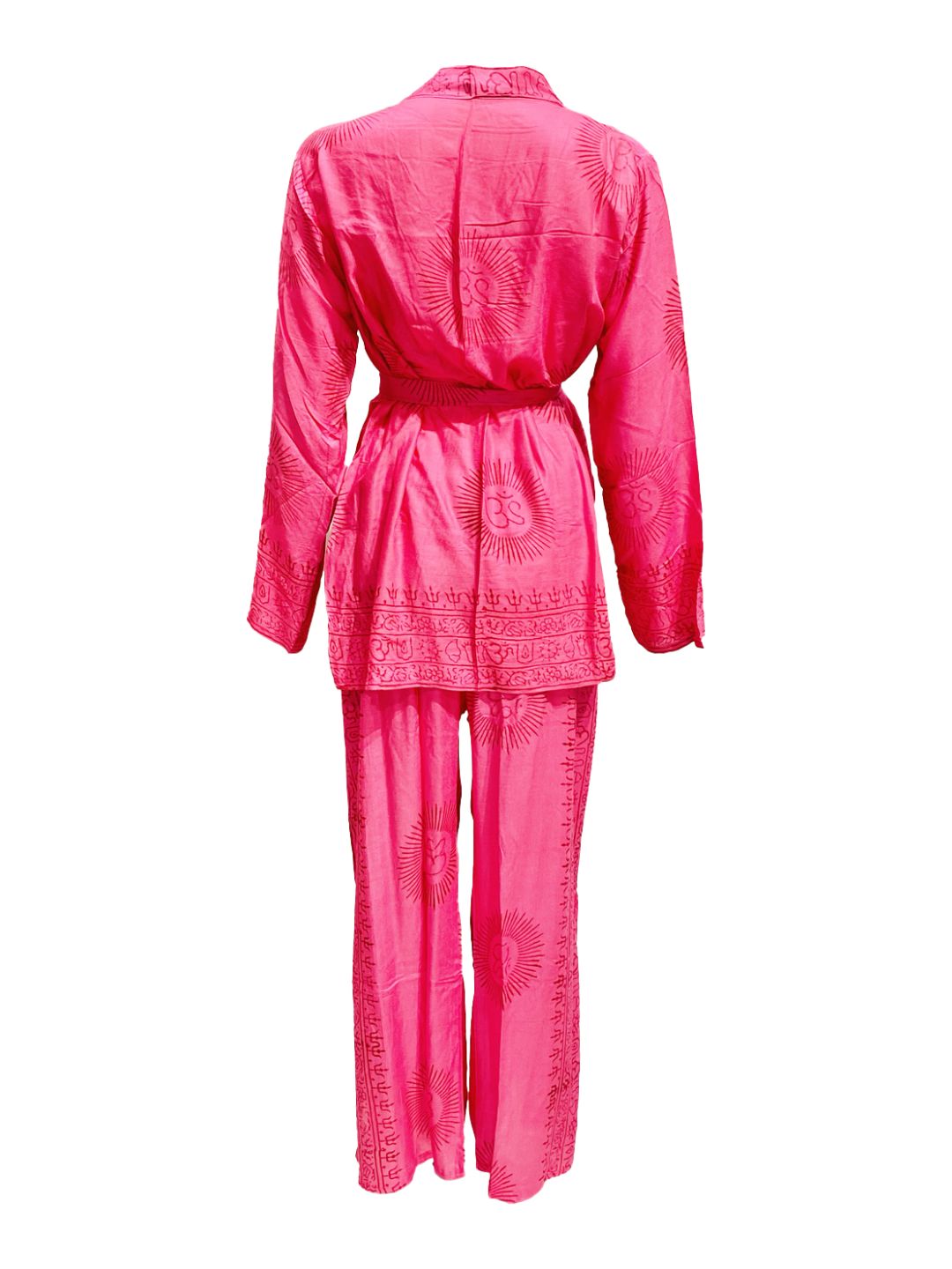 Set kimono e pantalone OM collection Fucsia