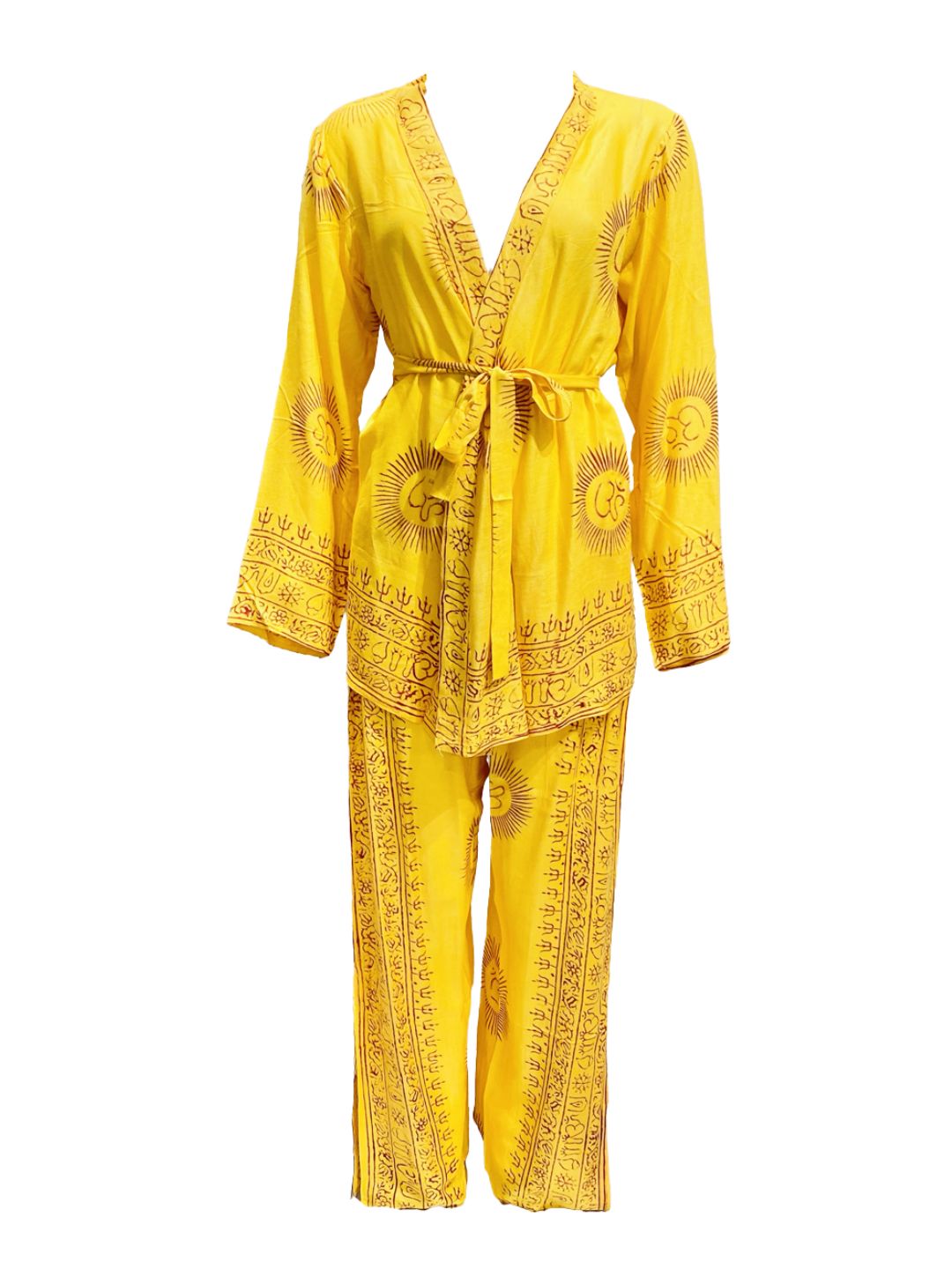 OM collection kimono and trousers set 