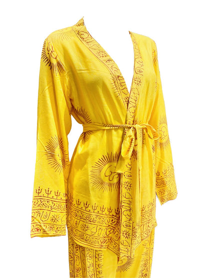 OM collection kimono and trousers set 