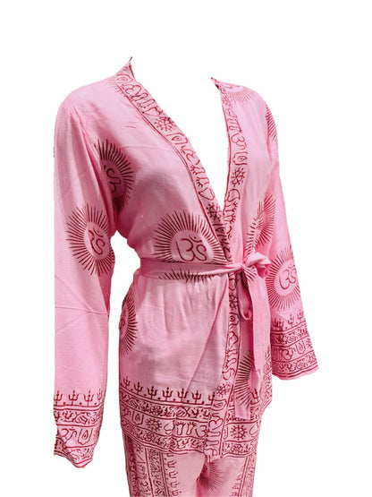 OM collection kimono and trousers set 