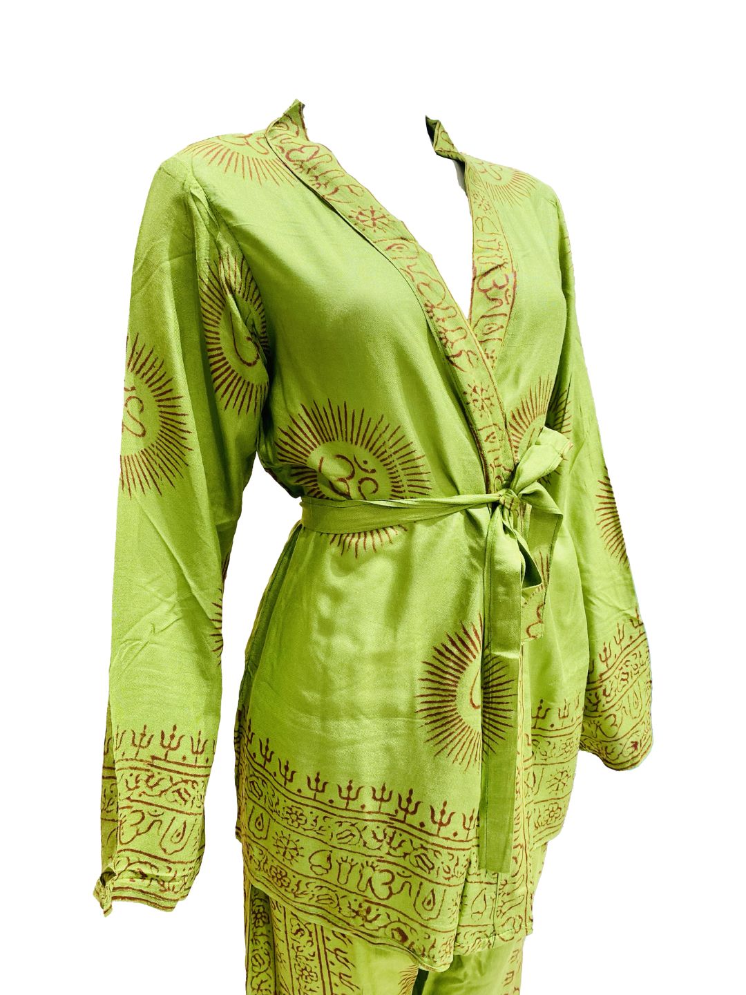 Set kimono e pantalone OM collection Verde Mela