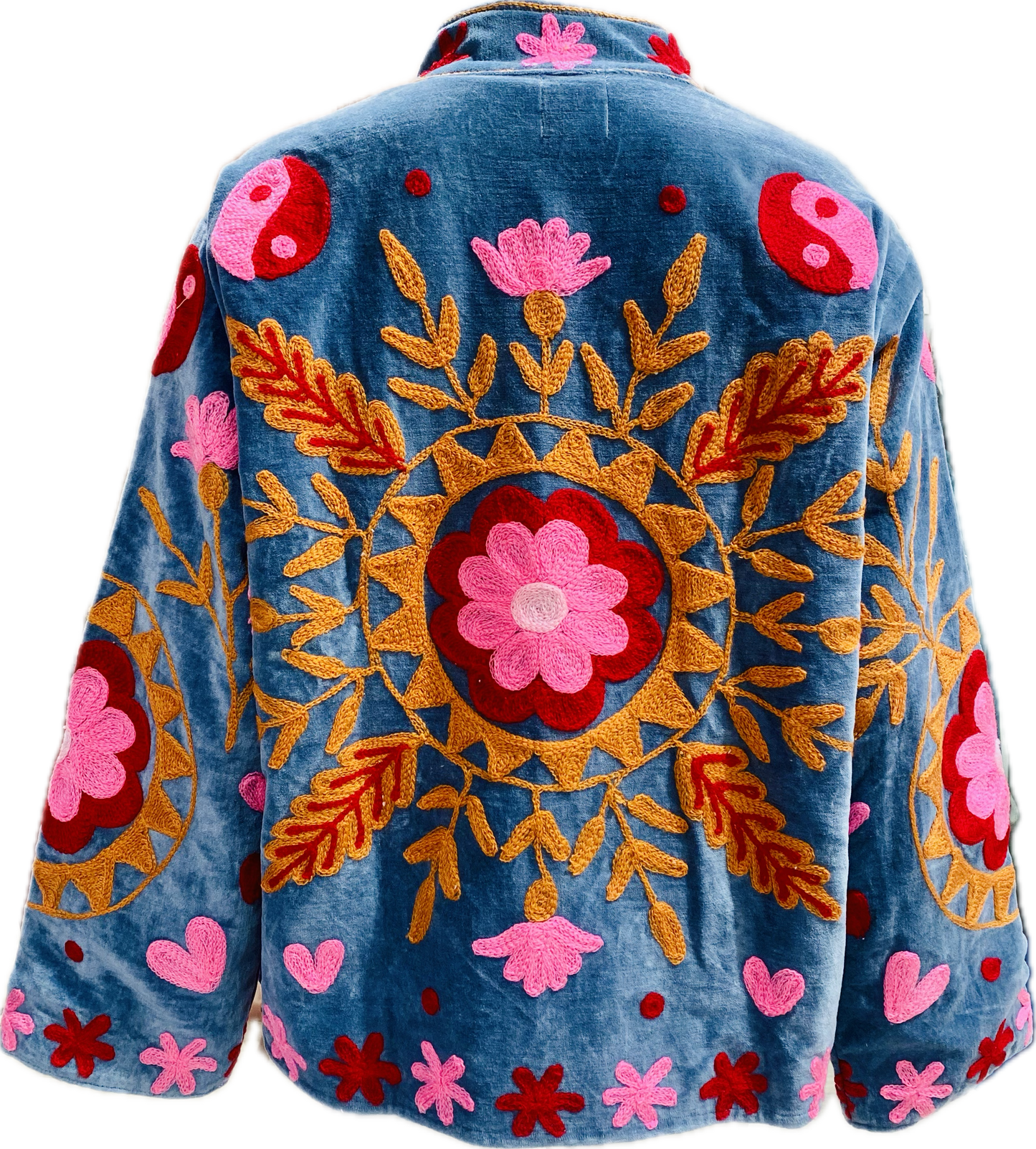 Giacca Suzani Ricamata a Mano carta da zucchero