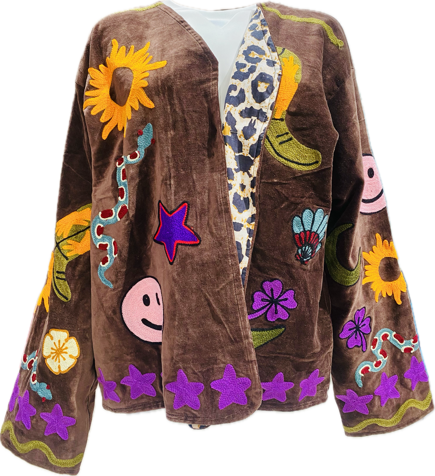 Giacca Suzani Ricamata a Mano testa di moro