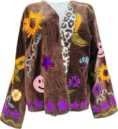 Giacca Suzani Ricamata a Mano testa di moro