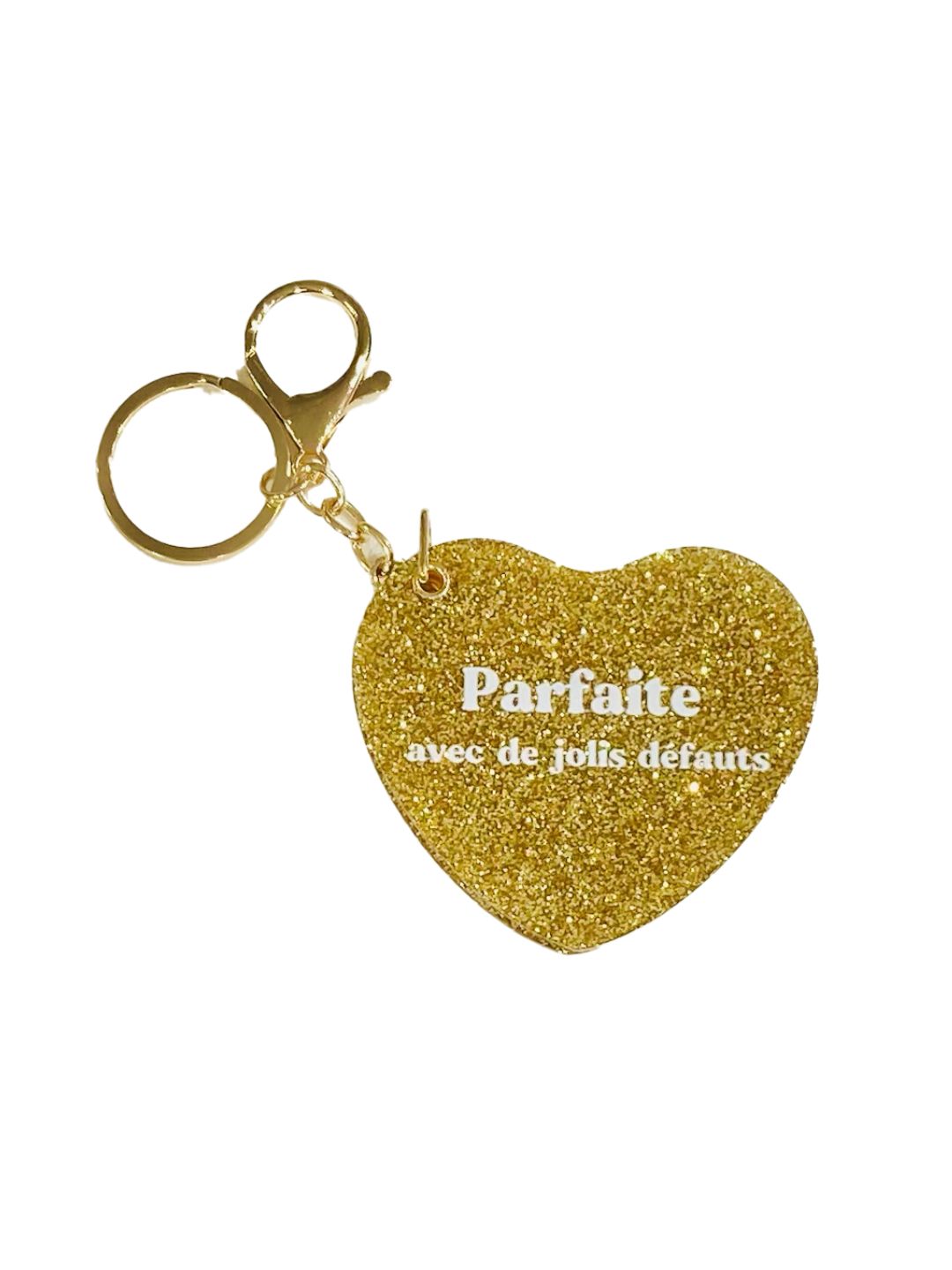Specchietto Cuore Glitterato Portachiavi