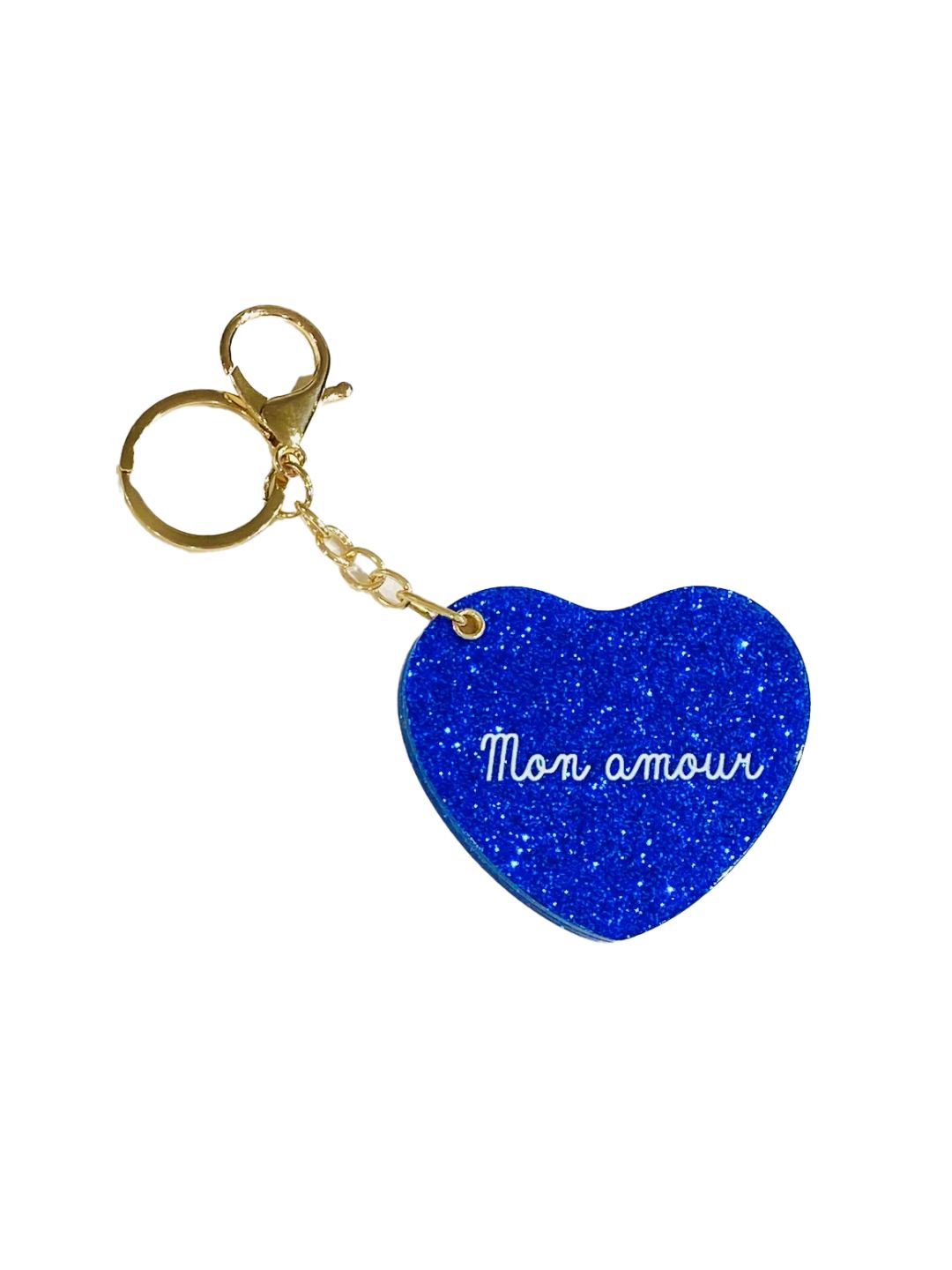 Specchietto Cuore Glitterato Portachiavi