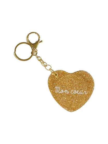 Specchietto Cuore Glitterato Portachiavi