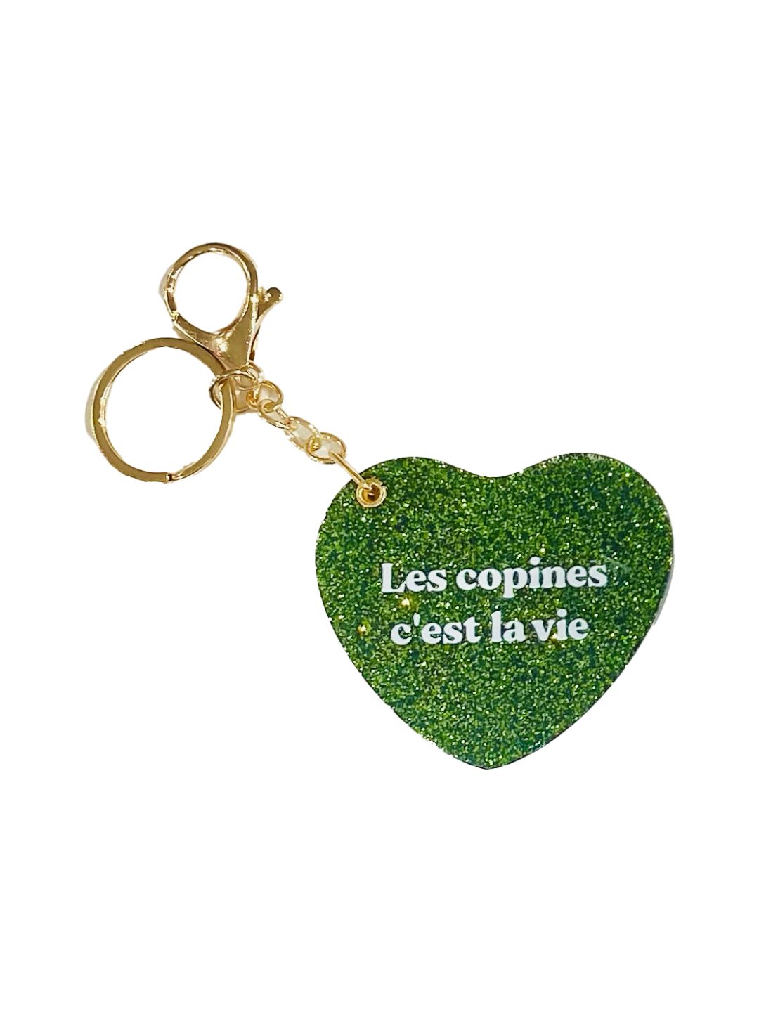 Specchietto Cuore Glitterato Portachiavi