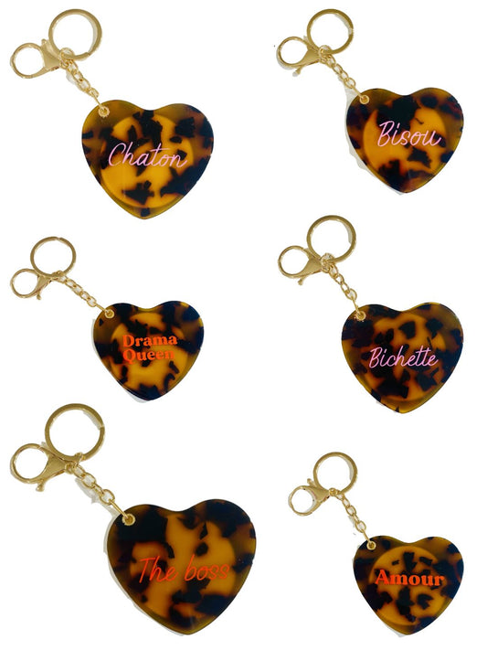 Specchietto Cuore Maculato Portachiavi